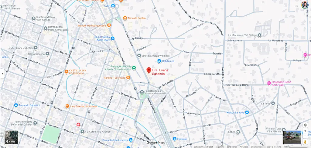 Ubicación Consultorio Dra Sanabria